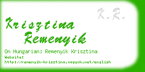 krisztina remenyik business card